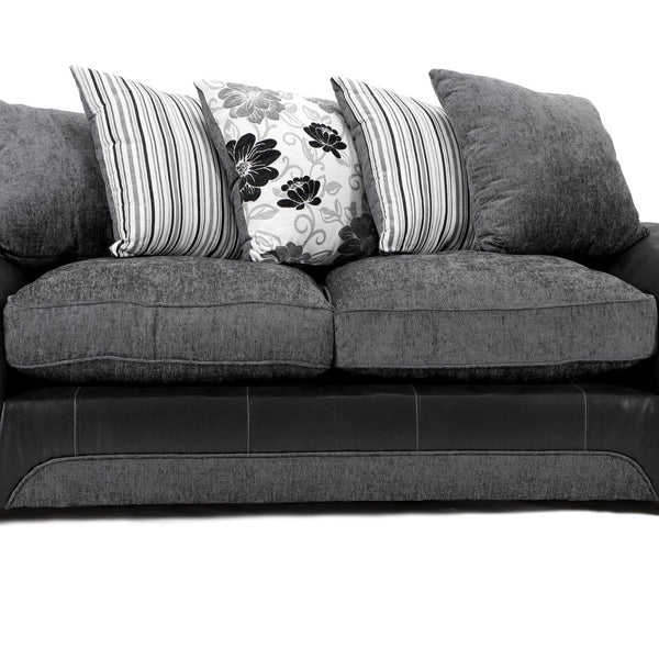 Black and grey 3 seater sofa sale