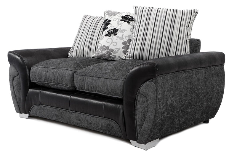Matinee 2 Seater Sofa Black/Grey Carlton