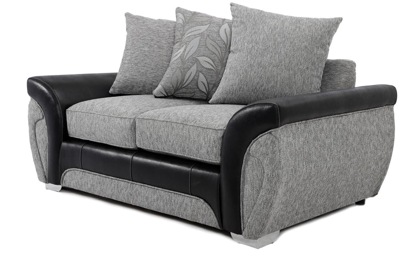 Matinee 3+2 Seater Sofa Set Black/Silver Dundee