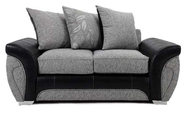 Matinee 2 Seater Sofa Black/Silver Dundee