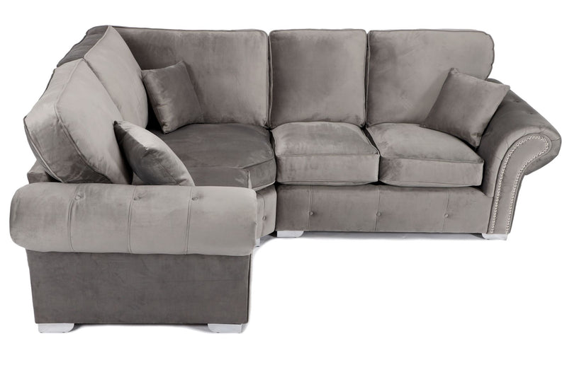 Oakland 1C2 Corner Sofa in Plush Grey