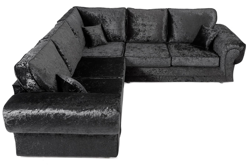 Tangent Large Corner 2C2 Sofa Black Shimmer