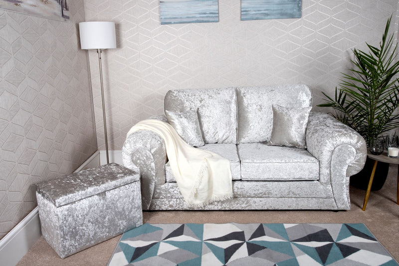 Tangent 2 Seater Sofa Silver Shimmer