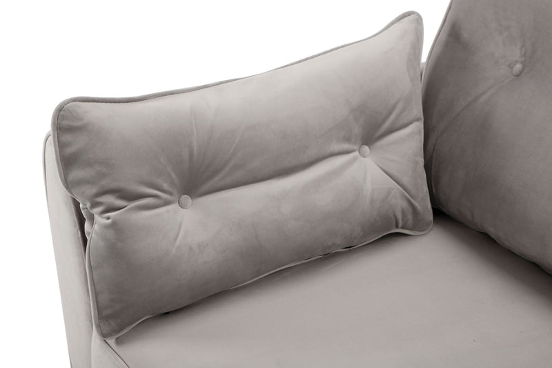 Zinc 3+2 Seater Sofa Set Plush Silver